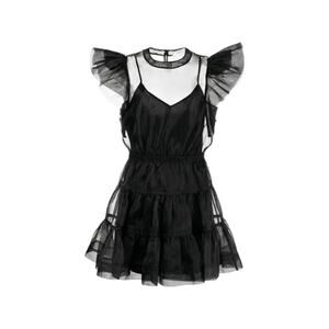 SIMKHAI Monique Organza Ruffle Sleeve Mini Dress - 0